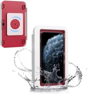 Waterproof Shower Phone Case Holder – 360° Rotatable Stand for Bathroom Home Gym & Wall Mount | Anti-Fog Phone Cover with Adjustable Suction Cup Hands-Free for Watching Videos & Calls