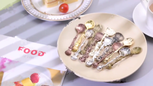 4 Alloy Spoon for Coffee Dessert Cake Decorating Not Slip Handle Ideal for Home Use