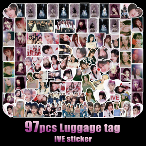IVE Sticker Peripherals Korea Fashion Kpop Pop Ins Trend Fb Cute Princess Sticker Hand Account Sticker Fridge Magnets Baggage Stickers Draw and Paste Album Stickers A Gift for A Friend IVE 新专辑周边同款贴纸 韩国时尚kpop流行ins潮流fb可爱公主贴纸 97枚/包 手账贴 冰箱贴 行李贴 画画贴 送朋友的礼物