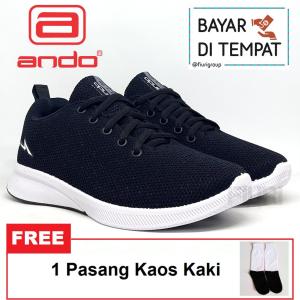 FIURI - Ando - BSC 33 35 33-43  Full Hitam - Sepatu Kets Wanita - Sepatu Sneakers Wanita - Sepatu Olahraga Sport Wanita - Sepatu Casual - Sepatu Jogging Lari Fitness Gym Senam Wanita - Sepatu Anak Perempuan Cewek -Sepatu Sekolah Bertali SD SMP SMA