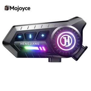 Motorcycle Headset Waterproof Wireless Helmet Earphone with Colored Lights for Motorcycles Skiing and Cycling