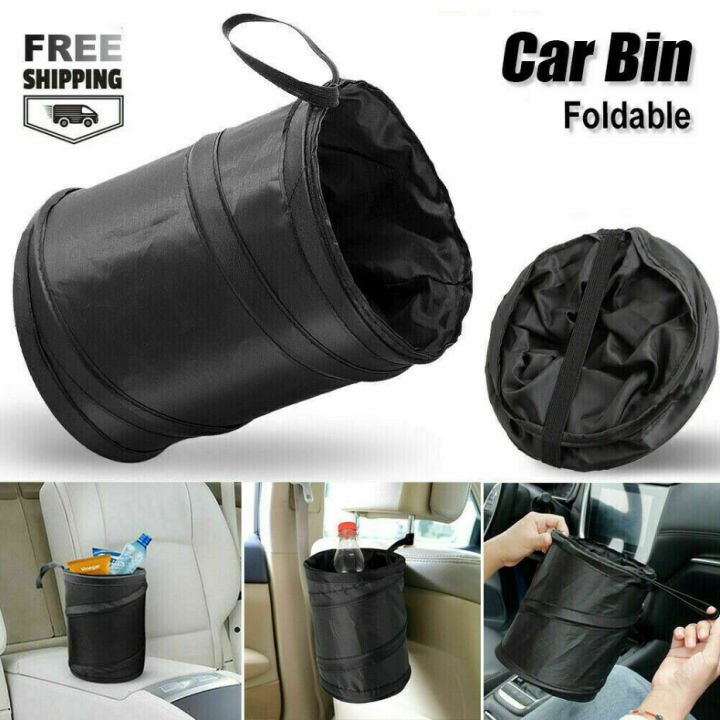 Foldable Dustbin Car Rear Seat Hanging Garbage Rubbish Storage Bag ...