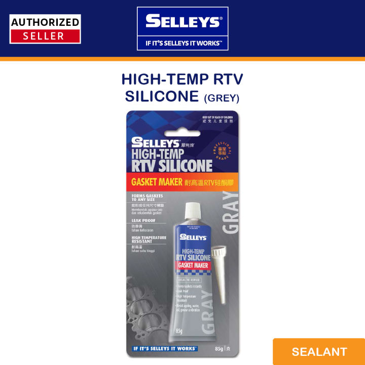 Grey Rtv Selleys High-Temp RTV Gasket Maker Silicone - Grey 犀利牌高温RTV密封剂硅胶 (85g ...