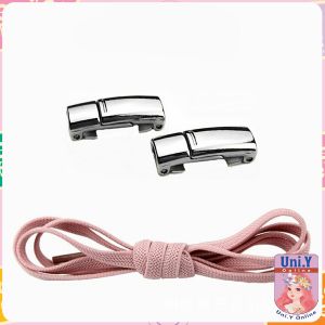 Uni.Y เชือกผูกรองเท้า แบบแม่เหล็ก ยืดหยุ่น ใช้งานง่าย สีพื้น จํานวน 1 คู่ Shoelace