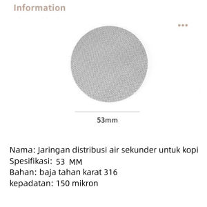 Puck Screen150/Micron51/53/ 58mm Bahan Stainless/Filter Mesin Kopi Universal/Contact Puck Screen/Filter Mesh Coffee