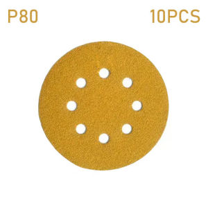 10Pcs KERTAS PASIR Amplas Bulat Velcro 8Hole #80/#120/#240/#400 Sanding Papers Velcro Kertas Amplas Bulat Tempel Grit SANDING DISC