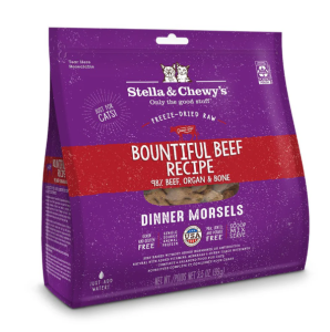 Stella & Chewys Freeze-Dried Cat Dinner Morsels – Bountiful Beef [Raw Nutrition] Cat Food
