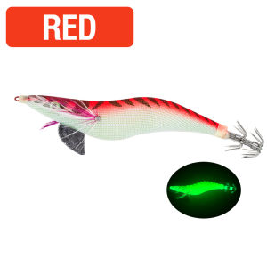 1pcs Shrimp Bait 12/13cm Cuttlefish Fishing Lure UV Luminous Plastic 3D Eyes Wooden Squid Fishing Hook Jig Lure