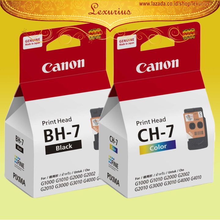 Cartridge Head Canon Bh 7 Bh7 Black Ch 7 Ch7 Colour Untuk Printer G1000 G1010 G2000 G2002