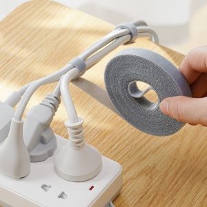 WU552 3M สีเทา มือฉีกขาดมือ โฮมออฟฟิศเดสก์ท็อป ตัวยึดจับยึดแบบสองด้าน เทปจัดการสายเคเบิล สายรัดจัดระเบียบสายเคเบิล สายรัดยึด สายรัดยึดสายเคเบิล สายรัดยึด