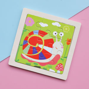 [HCM] Đồ chơi xếp hình Tranh Ghép gỗ 9 mảnh size nhỏ 11x11 cho bé