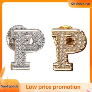 ✨QK shop✨ 2PCS New Metal Initial A To Z Pin 26 English Letter Pins Brooches Suit Shirt Badge Lapel Pin Fashion Jewelry For Men And Women Accessories