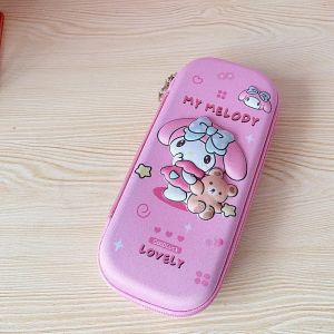 Sanrio 3D Stereoscopic Pencil Case Melody Cartoon Kuromi Kids Anti-Fall Pencil Case Large-Capacity School Supplies Portable Gift