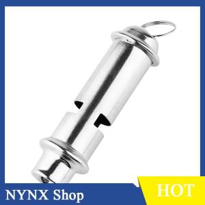 [NYNX] High Quality With Neck Chain Metal Whistle Stainless Steel Yellow Lanyard Police Whistle High Frequency Lifesaving Whistle