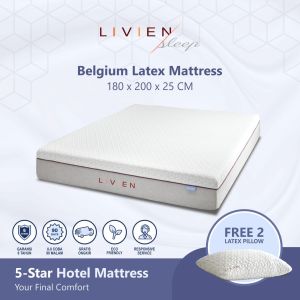 Livien Sleep Matras Kasur Belgium Latex 180x200