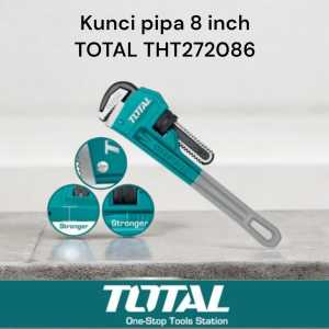 TOTAL Pipe wrench/Kunci Pipa 8" 27mm THT272086 KUNCI PIPA 8 inch TOTAL THT 272086 Kunci Pipa 8inch