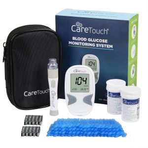 Máy đo đường huyết Care Touch BLOOD GLUCOSE MONITORING SYSTEM cho kết quả 5 giây tự động bật/tắt bộ nhớ lưu trữ tới 300 lần đọc của Mỹ