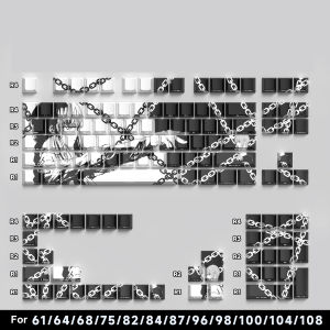 WOMIER 130 Keys Sakura Pink Side Print PBT Keycaps Dye-sublimation Cherry Profile Key caps for Cherry MX Switches Mechanical Gamer Keyboard