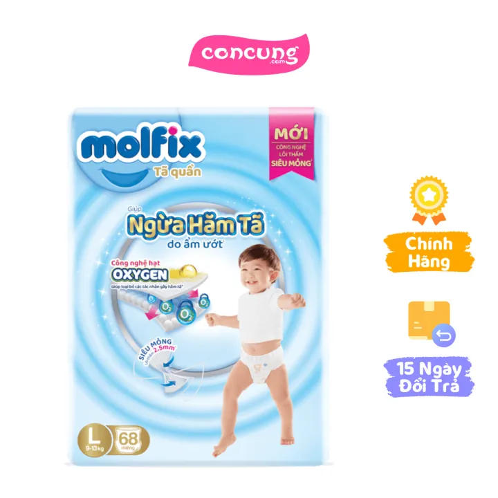 Molfix tã quần Oxygen size L 68 Ultra