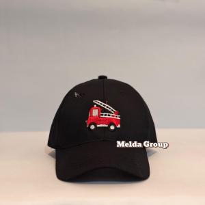 Topi Baseball Anak Bordir Fire Truck Cap Fashion Style Pria Wanita Model Trandy 2025 Anak  Usia 2-10 Thn