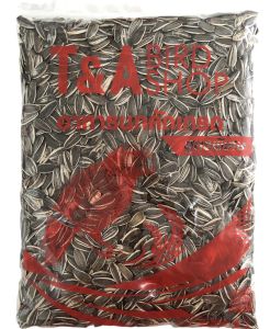 เมล็ดทานตะวัน Aป้อม อาหารสำหรับสัตว์ฟันแทะ หนู กระต่าย กระรอก ชูก้า และนกสวยงาม เม็ดใหญ่ ไม่มีฝุ่น บรรจุ 500 กรัม