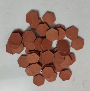 100 viên - GẠCH LỤC GIÁC Mini 20x20x2mm - Gạch Ngói Đất Sét Nung Làm Mô Hình Tiểu Cảnh