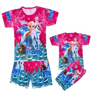 SETELAN ANAK PEREMPUAN/SET BAJU TIDUR ANAK/SETELAN GAMBAR/FROZEN ELSA/DISNEY/FROZEN