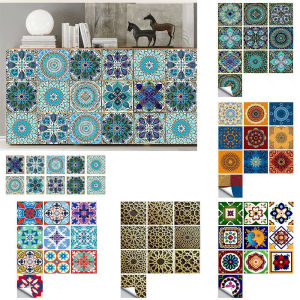 UMI 10x10cm Wall Tile Stickers Peel Stick Waterproof Home Decoration DIY Living Bedroom Decor Wall Kitchen Bathroom 自粘墙贴