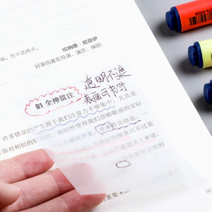 Memory98 กระดาษโน๊ตมีกาวในตัวแบบโปรงใส สามารถเขียนแล้วแปะบนหนังสือได้ ไม่ทําให้หนังสือเปื้อนรอยขีดเขียน transparent sticky note กระดาษเตือนความจํา