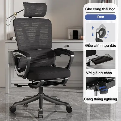 ghế cong thái học ghế xoay tựa lưng giá rẻ ghế ngủ văn phòng ghế ngồi học ghế xoay 360 độ hiện đại Có bàn đạp chân giao hàng nhanh