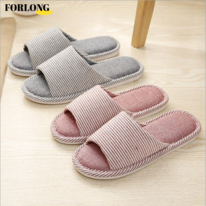 【Buy 3 Free Gifts 】Linen Indoor Slippers Indoor Home Slippers For Couple Men and Women’s House Slippers Japanese-style Home Wooden Floor Soft Bottom Non Slip Bedroom slippers Flexible Sponge Home Slippers Soft and Comfortable拖鞋