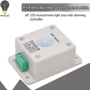 STYLETENK 12V 24V PIR Motion Sensor Switch 8A DC 12-24V Smart Light Switch Sensitive Photosensitive Control Motion Sensor Detector Home