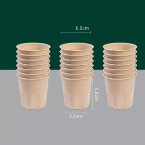 10Pcs Rice Husk Disposable Bowl Degradable Food Grade Dinnerware Thickened Disposable Bowl Cup Plate Tableware