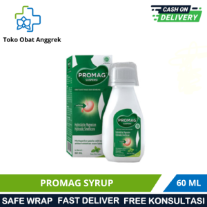 PROMAG SYRUP 60 ML/OBAT MAAG/OBAT KEMBUNG/NYERI ULU HATI