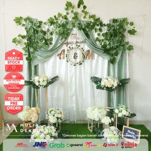 Backdrop Lamaran 1 Set Lengkap Dekorasi Tunangan Wedding Khitan Aqiqah Abutai Filamin Paket VV