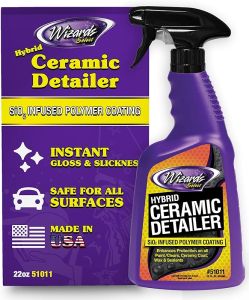 Wizards Select Hybrid Quick Ceramic Detailer Spray - 22 fl oz - SiO2 Infused Polymer Coating & Ceramic Spray Wax to Protect Paint Ceramic Coat Wax & Sealants
