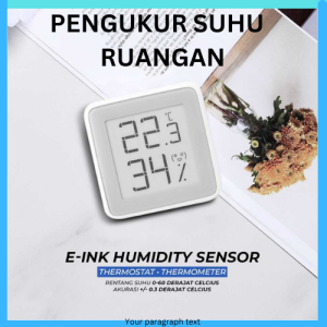 COD Miaomiaoce E-Ink Thermostat Thermometer Humidity Sensor  MHO C201 / thermostat pengukur suhu ruangan kamar panas dingin terbaik murah otomatis