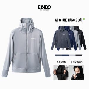 Áo chống nắng nam ELNIDO 2 lớp cao cấp thoáng mátchống nắng tốt chất vải thoáng khí có big size 3xl
