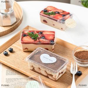 [COD] FUSHI0 10pcs Transparent Plastic Hinged Takeout ContainersFood Packaging BoxesSuitable For DessertsCakesCookies SaladFood