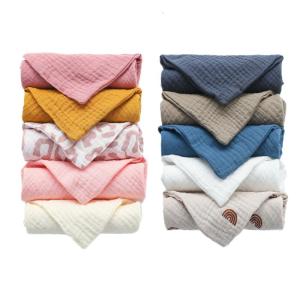 10 Pcs Baby Square Towels Infants Wash Hand Face Towel Handkerchief Feeding Bib