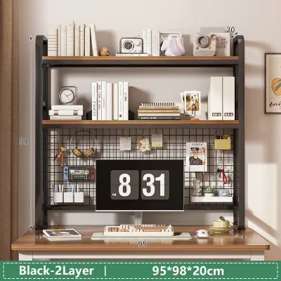 BONA Multipurpose Desk Organizer Desktop Rack Bookshelf Organizer Tabletop Storage Suitable For Tables Of 80 100 120 140CM
