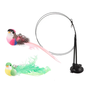 Intelligent Cats Exercise System With Realistic Feathered Birds Movement Simulation And Secures Mount Suction Cup Base
