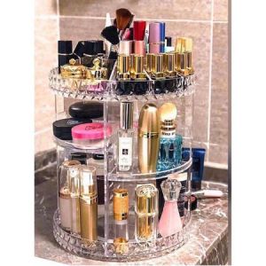GALAXYMALL COD Rak Kosmetik Acrylic Segi Rak Make Up Organizer Tempat MakeUp Rak Diamond / Rak Putar U53
