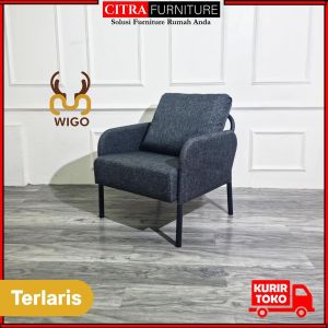 WIGO Sofa Minimalis 1 Seater Industrial Series | Sofa 1 Dudukan Knock Down