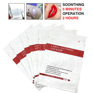 10pcs/box Painless Lip Soothing Sticker Microshading Pain Relieving Paste Permanent makeup Numb Accessories