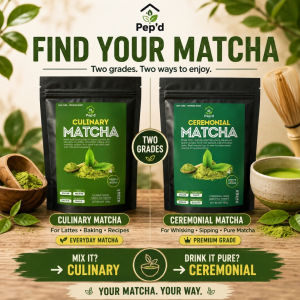 Matcha (Ceremonial/Culinary) - Pure Unsweetened Organic Green Tea Powder