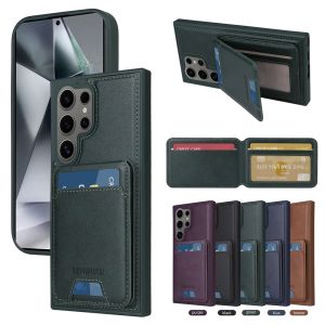 Ốp điện thoại cho Samsung chống sốc Galaxy S25 S24 S23 S22 S21 Ultra / Samsung S23 S22 S21 Plus / Samsung S24 FE từ Ví da khe cắm thẻ Vỏ mặt sau
