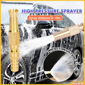 Nurm Muti-purpose Adjustable Copper High Pressure Sprayer Garden Watering Car Wash For 1/2" Hose
