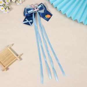 JasmineStyle ชุดหนีบผมคอสเพลย์การ์ตูน Judy สำหรับเด็กดีไซน์พร้อมริบบิ้นสายรุ้งและโบว์สำหรับเด็กลายกระต่ายน่ารัก