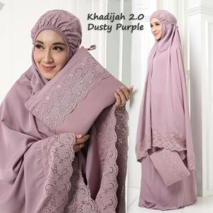 Mukena siti Khodijah Dewasa Ekclusive Katun Premium Free Tasbih + Tas